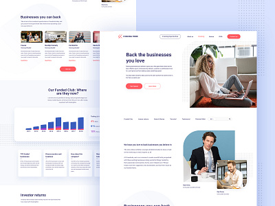 Investing Landing Page agency clean creative design illustration investing landing minimal page template website