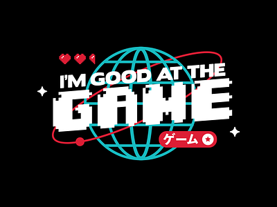 Good at the game design game gaming illustrator japanese merch vector youtuber