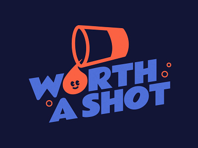Worth A Shot logo alcohol cute glass logo shot shot glass show title typography youtube