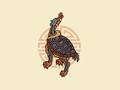 Hyunmoo (Black Tortoise) animal beast chinese design fantastical folklore illustration korean mythical tortoise vector