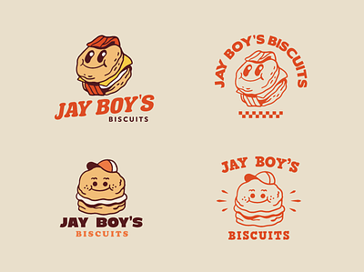 Jay Boy's biscuits branding cute design food illustration logo mascot