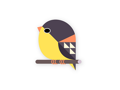 american goldfinch american animal bird branding cute design finch goldfinch illustration logo nature vector
