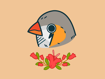 Zebra Finch animal bird birds finch illustration nature zebra zebra finch