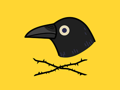 Crow animal bird birds crow illustration nature