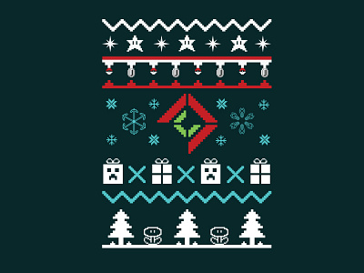 Corrider Digital Ugly Sweater christmas corridor digital illustration mario minecraft pokemon ugly sweater