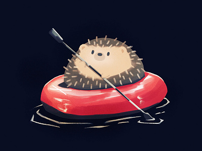 Lil Adventurer animal cute hedgehog illustration nature