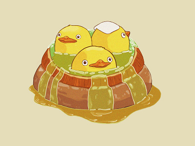 bathhouse clients chicks digital ghibli illustration ootori sama spirited away