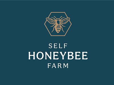 Honeybee Farm logo bee bee logo honey honey bee honey farm honey label honeybee insect stamp