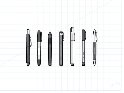 Drawing Tools grid illustration intuos minimal pen sharpie sharpie pens stylus vector