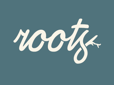 Roots Logo custom hand drawn lettering logo logotype miracle camp roots