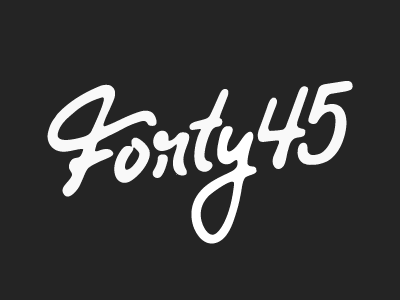 Forty45 custom hand drawn hand lettering handmade lettering logo logotype number numeral numeric