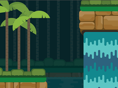 Contra 🌴 contra jungle retro game waterfall