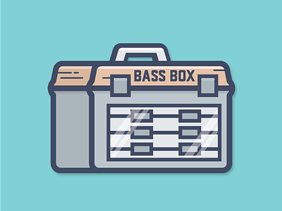 Bass Box 516design bass bass fishing box de516n fish fishing largemouth sticker tackle box