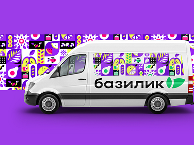 Паттерн для фирменного стиля сети магазинов «Базилик» brand branding design identity logo logo design брендинг логотип фирменный стиль