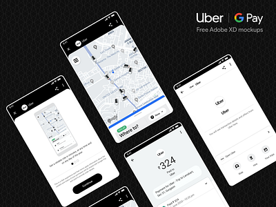 Uber on Google Pay Spot | Freebies adobe adobexd app app design assets design free google googlepay gpay mockup pay payment uber ui design ux uxdesign xd