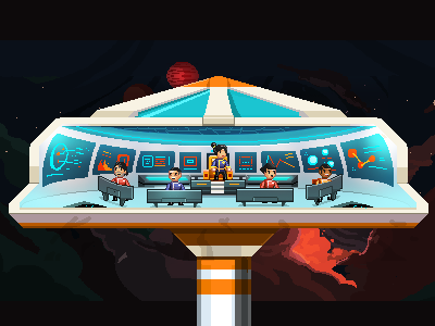 Halcyon 6 Command Concept concept gameart gamedev halcyon6 illustration pixelart scifi space