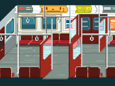 TTC Subway art illustration juan carlos solon photoshop pixel pixel art subway ttc