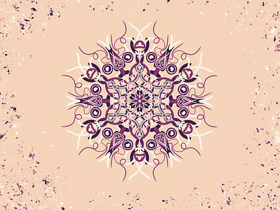 Mandala #4 adobe adobe photoshop collection graphic design lines mandala painting pattern plexus sample violet white