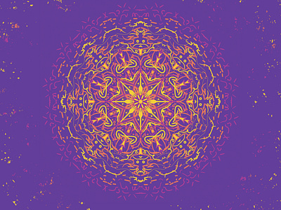 Mandala #6 adobe photoshop collection collection of mandalas colors crimson graphic design illustration lines mandala merch painting pattern sample terracotta violet yellow