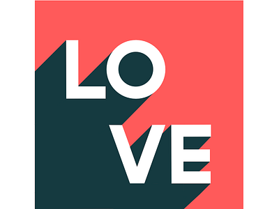 It's LOVE. flat colors font illustration lettering poster shadows type typeface typography visual design