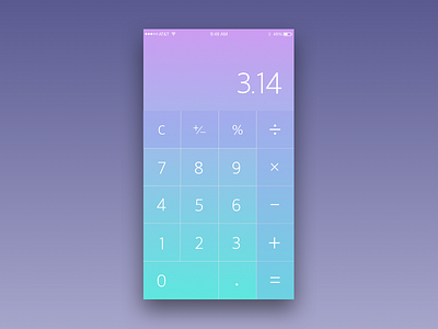 Daily UI #004 - Calculator calculator daily ui element gradient interaction design minimalistic mobile simple ui user interface ux website