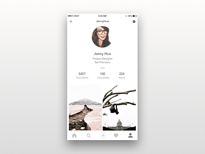 Daily UI #006 - User Profile app daily ui element icons ios layout minimal mobile profile ui user profile ux