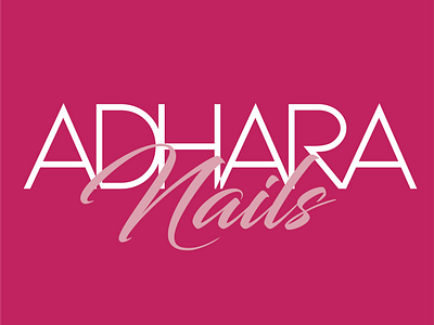 Adhara Nails branding design graphic design logo