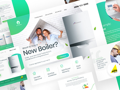 Eco Boiler Website Redesign cover design experience landing presentation typography ui ux ux web design webdesign