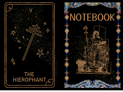 Tarot Card Notebook design graphic design notebook notebook design