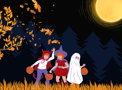 A Halloween Night design graphic design illustration