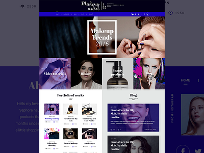 website, makeup