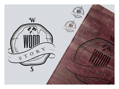 Wood Story ai design logo