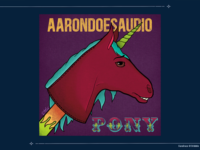 Album Art: Pony ( AaronDoesAudio ) album art branding design graphic design illustration logo typography