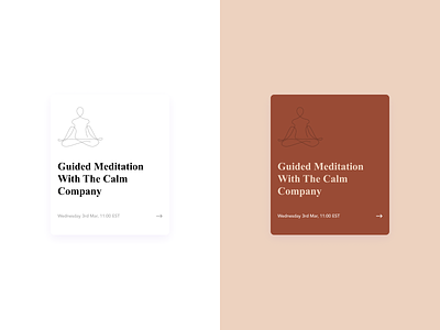 Meditation Event Card Concept cards design event card illustration ui