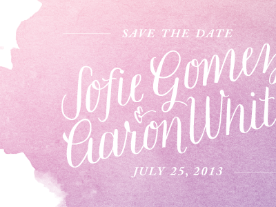 Watercolor save the date