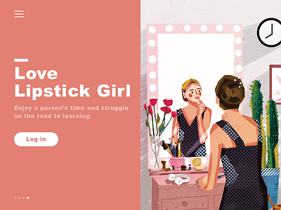 Lipstick brush girl iiiustrator lipstick