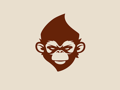 Ape animal ape aro bucket gorilla icon illustration logo monkey vector