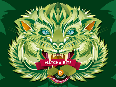 Matcha Bite aro aroone berlin candy design green illustration matcha packaging tiger toffee vector