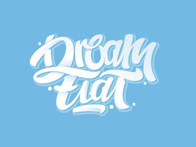Dreamflat handwriting handwritten logo typo typography vector