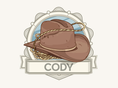 Cody badges cody cowboy icon illustration rodeo vector
