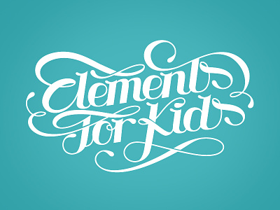 Efk aro elements for kids handwritten logo typo