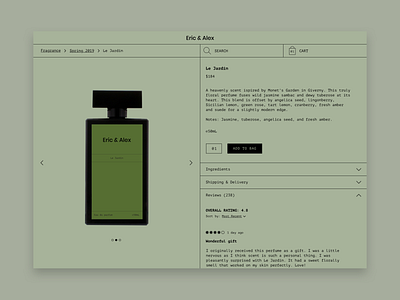 Website concept—Online perfume store branding design ui web website