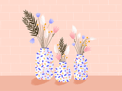 Flowers & pattern design digital digitalart doodle draw drawing flower illustration pattern plant procreate procreateapp