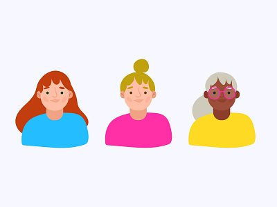 Flat design avatars