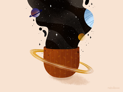 Space coffee art coffee coffee cup design digitalart doodle draw drawing galaxy illustration illustrator planet procreate procreateapp stars