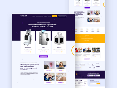 Landing page design Cryojet v1   |   Webdesign exploration