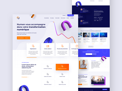 Landing page design Numen | Webdesign exploration