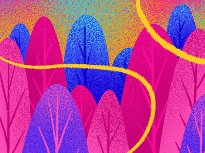 FOREST pattern background colorful digital digitalart digitalpaiting doodle forest illustration pattern procreate procreateapp screen