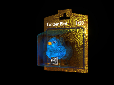 Twitter Bird 3d animation bird blender dark design gif nft render twitter video
