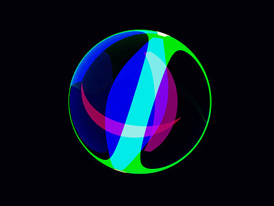 Refraction sphere 3d blender circle clean color design green relfection sphere